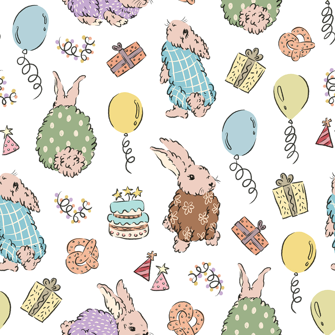 Rabbit in Wonderland pattern