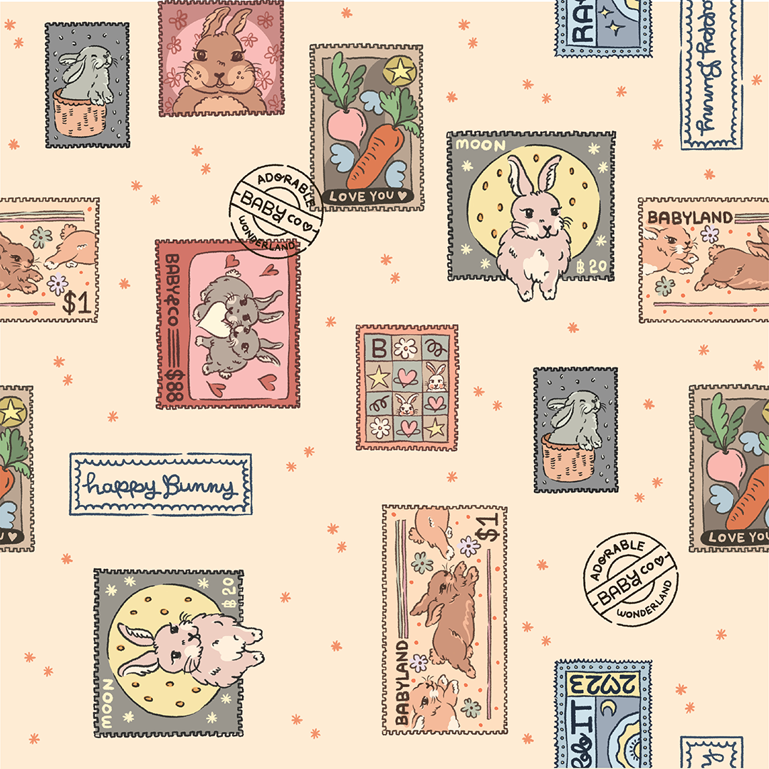 Rabbit in Wonderland pattern
